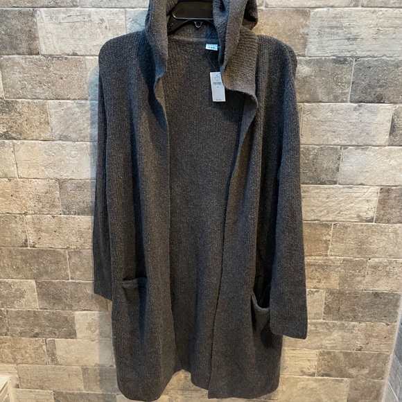 ❤️ GAP GREY FRONT OPEN TEXTURED CARDIGAN SWEATER SIZE XS NEW - Picture 2 of 5